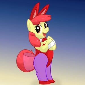 Rating: Safe Score: 0 Tags: 1:1 2013 accessory anthro apple_bloom_(mlp) biped bow_(feature) bow_accessory bow_ribbon bunny_costume clothing costume e621 earth_pony equid equine fake_ears fake_rabbit_ears female footwear friendship_is_magic hair hair_accessory hair_bow hair_ribbon hasbro horse kushina13 looking_at_viewer low_res mammal my_little_pony open_mouth pony red_hair ribbons shoes smile solo standing tail young User: bunchy7s