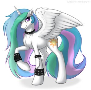 Rating: Safe Score: 0 Tags: 2014 bracelet chain collar cutie_mark e621 equid equine feathered_wings feathers female feral friendship_is_magic hair hasbro horn jewelry looking_at_viewer mammal markings messy_hair multicolored_hair my_little_pony mythological_creature mythological_equine mythology piercing princess_celestia_(mlp) purple_eyes simple_background solo spiggy-the-cat spiked_collar spikes standing sun_(marking) white_background white_body white_feathers winged_unicorn wings User: bunchy7s