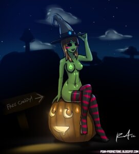 Rating: Questionable Score: 0 Tags: 2012 alternate_species archived_source areola blush blush_stickers breasts clothing creeper_(minecraft) crossed_legs e621 empty_eyes female food fruit full-length_portrait green_areola green_body green_nipples green_skin hair halloween hat headgear headwear hi_res holding_clothing holding_hat holding_headgear holding_headwear holding_object holidays humanoid humanoidized jack-o'-lantern leaning_on_object legwear long_hair microsoft minecraft mojang mostly_nude night nipples noseless not_furry open_mouth pattern_clothing pattern_legwear plant portrait psyk323 pumpkin signature signpost sitting smile solo stockings straight_hair striped_clothing striped_legwear stripes text thigh_highs watermark witch_hat xbox_game_studios User: bunchy7s