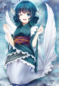 Rating: Safe Score: 0 Tags: aquatic asian_clothing blue_eyes blue_hair clothing e621 east_asian_clothing female fin fish_tail full-length_portrait hair head_fin hi_res japanese_clothing kimono merfolk mikoma_sanagi monster_girl_(genre) one_eye_closed open_mouth portrait smile solo split_form touhou wakasagihime wink User: bunchy7s