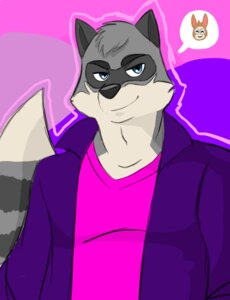 Rating: Safe Score: 0 Tags: anthro biped black_nose blue_eyes clothed clothing digital_media_(artwork) duo e621 facial_markings front_view fully_clothed genchi half-length_portrait head_markings male mammal markings mask_(marking) outline pink_clothing pink_outline pink_topwear portrait procyonid purple_outerwear raccoon restricted_palette ring_(marking) ringed_tail solo_focus speech_bubble striped_markings striped_tail stripes tail tail_markings topwear v-neck User: bunchy7s