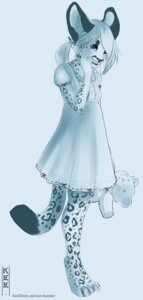 Rating: Safe Score: 0 Tags: alternative_fashion anthro big_ears casual_lolita clothing daww dress e621 felid female greyscale hair j-fashion jaguar karian keedot lolita_(fashion) mammal monochrome pantherine pigtails plushie ribbons solo spots tail teddy_bear tired whiskers young young_anthro young_female User: bunchy7s