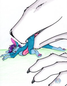 Rating: Explicit Score: 0 Tags: ambiguous_gender anthro areola ass_up blush breasts canid canine canis cunnilingus duo e621 extreme_size_difference female fur lagomorph larger_ambiguous leporid licking lying mammal marker_(artwork) micro nipples nude on_front open_mouth oral oversized_oral rabbit sex simple_background size_difference size_play smaller_anthro smaller_female teeth tierafoxglove tongue tongue_out traditional_media_(artwork) vaginal wolf User: bunchy7s