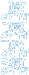 Rating: Safe Score: 0 Tags: blue_and_white comic cutie_mark dialogue e621 english_text equid equine female feral friendship_is_magic frown grin hasbro hi_res horn humor mammal mickeymonster monochrome my_little_pony mythological_creature mythological_equine mythology pegasus pun quadruped rainbow_dash_(mlp) rarity_(mlp) smile tail text unicorn wings User: bunchy7s