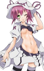 Rating: Questionable Score: 0 Tags: belt facial_mark facial_markings female green_eyes hat jacket merry_nightmare midriff miniskirt navel nipple_slip nipples no_panties open_clothes open_jacket pink_hair purple_hair rule34 shiny shiny_skin shirt_lift short_hair simple_background skirt solo striped striped_legwear striped_thighhighs thighhighs wardrobe_malfunction wink yumekui_merry zettai_ryouiki User: bunchy7s