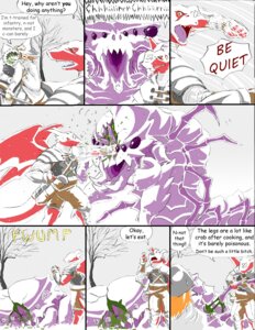 Rating: Questionable Score: 0 Tags: anthro balbaros_(reiger) comic dialogue dragon dranz_(reiger) e621 elf english_text feral fight group horn humanoid humor killing male membrane_(anatomy) membranous_wings monster mythological_creature mythological_scalie mythology outside profanity reiger scalie snow tail text warrior willelm_(reiger) wings User: bunchy7s