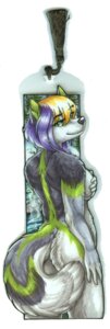 Rating: Safe Score: 0 Tags: 2010 anthro bookmark_design brax canid canine canis cockiestspaniel e621 female green_markings mammal markings nude scan smile solo tail wolf User: bunchy7s