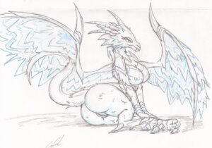 Rating: Explicit Score: 0 Tags: butt claws dragon e621 eloise_(t3gray) female genitals hair horn mythological_creature mythological_scalie mythology scalie solo t3gray tail toe_claws traditional_media_(artwork) vulva white_hair wings User: bunchy7s