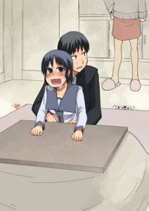 Rating: Explicit Score: 0 Tags: black_hair blush breasts caught clothed_sex covert_sex cowgirl_position empty_eyes female heavy_breathing kotatsu open_mouth original reverse_cowgirl_position rule34 ryou saliva school_uniform sex sexually_suggestive short_hair signature sitting sitting_on_lap sitting_on_person smile stealth_sex sweat table walk-in walk_in User: bunchy7s