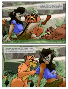 Rating: Safe Score: 0 Tags: clothing comic dusker78 e621 english_text eyewear facial_hair facial_hair_growth felid female feral glasses hair human lion male mammal pantherine shirt tail tail_tuft text topwear torn_clothing torn_shirt torn_topwear transformation transformation_through_injection tuft vivarium zoo_(facility) User: bunchy7s