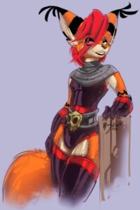 Rating: Safe Score: 0 Tags: 2007 anthro armwear biped bone canid canine clothed clothing colored crossdressing e621 elbow_gloves eyeliner femboy fluffy fluffy_tail fox gloves green_eyes grey_background hair handwear humanoid_pointy_ears jakefox jayron latex legwear lipstick long_hair looking_at_viewer makeup male mammal pirate pointy_ears portrait red_hair simple_background skull solo standing stockings stripes tail teeth three-quarter_portrait User: bunchy7s