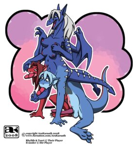 Rating: Explicit Score: 0 Tags: 2008 3_heads 3_penises 4_breasts arakaraath blue_body breasts conjoined cool_colors dragon e621 english_text erection genitals gynomorph intersex looking_at_genitalia looking_at_penis membrane_(anatomy) membranous_wings multi_breast multi_genitalia multi_head multi_penis mythological_creature mythological_scalie mythology non-mammal_breasts penis penis_tongue rhylith scalie simple_background solo tail text unusual_anatomy unusual_genitalia_placement unusual_penis_placement white_background wings User: bunchy7s