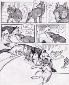 Rating: Safe Score: 0 Tags: ambiguous_gender canid canine canis comic coop_(wrng) dialogue digitigrade e621 english_text female feral fur greyscale mammal monochrome natsume_(wrng) natsumewolf oz_(wrng) quadruped rikku tail text wolf wolf's_rain wolf's_rain_next_generation User: bunchy7s
