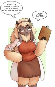 Rating: Safe Score: 0 Tags: anthro biped blonde_hair bovid breasts caprine chochi clipboard clothed clothing dialogue digital_media_(artwork) domestic_sheep e621 english_honorific english_text eyelashes eyewear female front_view fur glasses hair hi_res holding_clipboard holding_object honorific hooves horn long_hair mammal name_drop name_in_dialogue nurse nurse_clothing nurse_uniform open_mouth poppy_opossum portrait sheep shirt simple_background solo speech_bubble standing text three-quarter_portrait topwear uniform User: bunchy7s