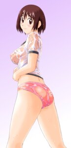 Rating: Questionable Score: 0 Tags: 1girls ass ayase_fuuka blush bottomless breasts brown_eyes brown_hair clothing female fuuka_ayase lace-trimmed_panties looking_back no_pants panties red_panties rule34 see-through see-through_clothing shirt short_hair sideboob solo standing striped striped_panties underwear wet wet_clothes wet_panties wet_shirt yotsuba&amp;! User: bunchy7s