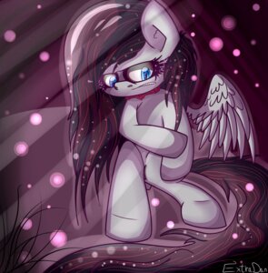 Rating: Safe Score: 0 Tags: 2012 absurd_res black_hair blue_eyes collar e621 equid equine extradan fan_character feathered_wings feathers female feral hair hasbro hi_res mammal my_little_pony mythological_creature mythological_equine mythology pegasus simple_background solo tail wings User: bunchy7s