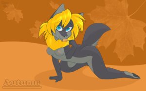 Rating: Questionable Score: 0 Tags: 16:10 4_toes anthro autumn biped black_pawpads blonde_hair blue_eyes breasts canid canine canis digital_media_(artwork) e621 feet female hair helsy lafille leaf looking_at_viewer mammal nipples nude pawpads soles solo tail toes widescreen wolf User: bunchy7s