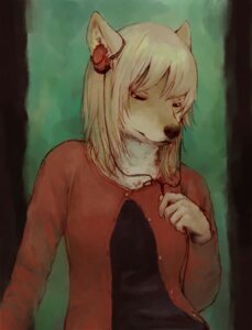 Rating: Safe Score: 0 Tags: 5_fingers anthro brown_nose canid canine canis clothed clothing domestic_dog e621 electronics female fingers fur hair headphones holding_object inner_ear_fluff kunugi mammal shirt solo sweater tan_body tan_fur tan_hair tan_inner_ear_fluff topwear tuft User: bunchy7s