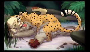 Rating: Explicit Score: 0 Tags: 4_toes anal anal_penetration balls cheetah duo e621 erection eyes_closed feet felid feline feral feral_on_feral forest genitals hindpaw interspecies jungle knon lion lying male male/male male_penetrated male_penetrating male_penetrating_male mammal nude on_back open_mouth outside pantherine paws penetration penis plant sex smile smirk spots spread_legs spreading tail toes tongue tongue_out tree water User: bunchy7s