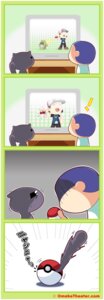 Rating: Safe Score: 0 Tags: ambiguous_gender blue_hair clothed clothing comic could_happen domestic_cat duo e621 electronics eye_contact faceless fakemon felid feline felis feral fur grey_body grey_fur hair holding_object holding_pokeball human humor looking_at_another male mammal nintendo nude omaketheater pokeball pokemon scared short_hair standard_pokeball tail television text toony translated url using_pokeball User: bunchy7s