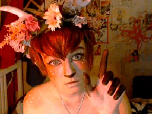 Rating: Safe Score: 0 Tags: 4:3 ambiguous_gender animated animated_gif anthro bedroom circlet cosplay deer e621 flower freckles grandfathered_content hair humanoid_pointy_ears inside jewelry low_res makeup mammal necklace plant pointy_ears princerits real red_hair satyr short_playtime solo User: bunchy7s