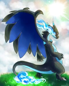 Rating: Safe Score: 0 Tags: 2013 3_fingers 4:5 ambiguous_gender bald barefoot black_nose blue_fire claws cloud colored_fire digital_media_(artwork) dragon e621 feet feral fingers fire generation_6_pokemon glistening grass happy haychel lizard looking_back mega_charizard mega_charizard_x mega_evolution membrane_(anatomy) membranous_wings mythological_creature mythological_scalie mythology nintendo nude open_mouth outside plant pokemon pokemon_(species) red_eyes reptile scalie shadow sharp_teeth sky slightly_chubby smile solo standing tail teeth toe_claws wings User: bunchy7s