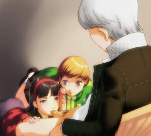 Rating: Explicit Score: 0 Tags: 1boy 2d 2girls amagi_yukiko atlus balls balls_sucking baroque_2009 black_hair bottomless bottomless_male brown_eyes brown_hair clothed clothed_female collaborative_fellatio edit fellatio female grey_hair headband light-skinned_female light-skinned_male light_skin male megami_tensei narukami_yu persona persona_4 rule34 satonaka_chie sega seta_souji shin_megami_tensei threesome uncensored User: bunchy7s
