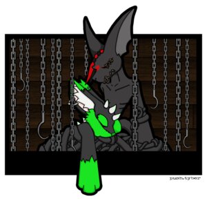 Rating: Safe Score: 0 Tags: ambiguous_gender anthro bat black_body black_fur chain duo e621 ear_piercing fur fur_markings glamfur hook horn koala leg_markings male mammal markings marsupial neogeen_(character) piercing push_tyber socks_(marking) stitch_(sewing) vombatiform watermark User: bunchy7s