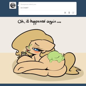 Rating: Questionable Score: 0 Tags: 1:1 backy_(ask-backy) big_butt blue_eyes blush body_sushi butt dessert dialogue e621 earth_pony english_text equid equine fan_character female feral food food_fetish food_play fur hair hasbro horse ice_cream ice_cream_cone looking_at_viewer looking_back lying mammal messy my_little_pony on_side pony quadruped slavedemorto solo tan_body tan_fur tan_hair teeth text tongue tongue_out tumblr User: bunchy7s