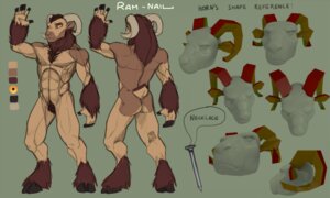 Rating: Questionable Score: 0 Tags: 2013 3d_(artwork) 5:3 abs amber_eyes anthro biped black_eyes bovid bovid_horn brown_body brown_fur brown_hair butt caprine caprine_horn digital_media_(artwork) e621 english_text fur green_background hair hooves horn jewelry male mammal model_sheet muscular muscular_anthro muscular_male nail necklace nude pecs pose pubes ram-nail ram_horn simple_background sketch solo speech_bubble standing text wolfy-nail yellow_sclera User: bunchy7s