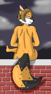 Rating: Questionable Score: 0 Tags: anthro biped black_body black_fur black_nose brick brick_wall brown_hair butt canid canine cloud crossed_legs digital_media_(artwork) dipstick_ears e621 ear_markings eyewear feet fox fur glasses hair looking_back low_wall male mammal markings multicolored_ears nude on_wall orange_body orange_fur outside pince-nez rear_view red_fox short_hair sitting sky smile smsfoxx solo steve_(smsfoxx) true_fox wall_(structure) white_body white_fur User: bunchy7s