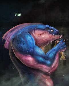 Rating: Questionable Score: 0 Tags: 5_fingers abs anthro aquatic big_muscles blood blood_on_face blue_body blue_scales bodily_fluids daniel_luvisi death detailed drooling e621 eating english_text fin fingers fish food frown holding_food holding_object male multi_eye muscular muscular_anthro muscular_male nude pink_body pink_scales saliva scales sharp_teeth side_view solo species_name tattoo teeth text User: bunchy7s
