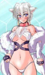 Rating: Questionable Score: 0 Tags: .hack// .hack//tasogare_no_udewa_densetsu animal_ears blush breasts collar earrings female fur_coat hack highleg highleg_panties hoop_earrings jewelry lowres midriff ouka_(.hack) ouka_(.hack//) panties rule34 silver_hair smile solo spiked_knuckles underboob underwear weapon white_panties wolf_ears User: bunchy7s