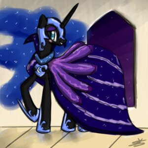 Rating: Safe Score: 0 Tags: 1:1 blush clothing dress e621 english_text equid equine female feral friendship_is_magic hasbro horn mammal my_little_pony mythological_creature mythological_equine mythology nightmare_moon_(mlp) signature solo speccysy text unicorn User: bunchy7s
