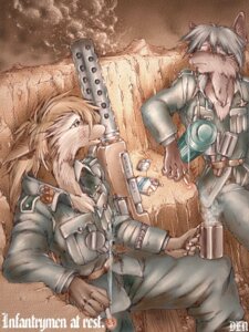 Rating: Safe Score: 0 Tags: 3:4 anthro army bandage canid canine canis cigarette clothed clothing detailed detailed_background duo e621 german karabiner male mammal military nazi smoke smoking toony uniform war weapon wehrmacht wolf wounded User: bunchy7s Rating: Safe Score: 0 Tags: 3:4 anthro army bandage canid canine canis cigarette clothed clothing detailed detailed_background duo e621 german karabiner male mammal military nazi smoke smoking toony uniform war weapon wehrmacht wolf wounded User: bunchy7s