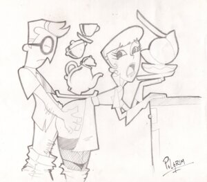 Rating: Explicit Score: 0 Tags: apron cartoon_network clothed dexter's_dad dexter's_laboratory dexter's_mom doggy_style dress earrings female from_behind glasses gloves human kitchen male monochrome multitasking open_mouth partially_clothed pilgrim_(artist) pussy rule34 short_hair stockings straight vaginal_penetration User: bunchy7s