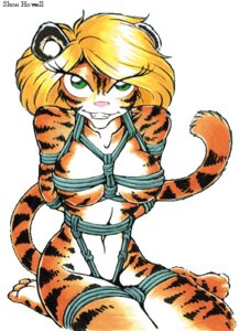 Rating: Questionable Score: 0 Tags: anthro bdsm biped black_body black_fur bondage bound breasts e621 eyelashes feet felid female front_view fur green_eyes hands_behind_back king-cheetah looking_at_viewer mammal nude orange_body orange_fur pantherine pink_nose rope simple_background solo stripes submissive submissive_female tail tiger white_background white_body white_fur User: bunchy7s