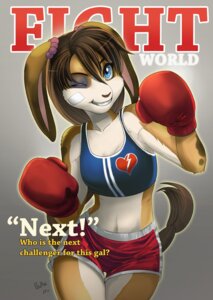 Rating: Safe Score: 0 Tags: anthro bandage blue_eyes bottomwear boxing boxing_gloves bra breasts brown_hair bruised bruised_eye clothing dolphin_shorts e621 english_text female hair handwear heart_symbol lagomorph leporid magazine mammal midriff powree rabbit shorts small_breasts solo sport sports_bra text tomboy underwear User: bunchy7s