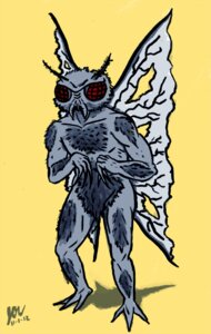 Rating: Safe Score: 0 Tags: 2012 ambiguous_gender antennae_(anatomy) anthro arthropod biped cryptid cryptozoology e621 fuzzy grey_body grey_skin hair insect insect_wings jared_weiss lepidopteran mandibles monster moth mothman red_eyes signature simple_background solo standing wings yellow_background User: bunchy7s