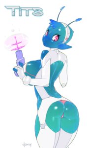 Rating: Questionable Score: 0 Tags: 2013 accessory alien alternative_fashion antennae_(anatomy) big_breasts bikini blue_body blue_skin breasts butt clothing cyberpop doxy e621 female futuristic gun headband hi_res humanoid humanoid_pointy_ears iridescent iridescent_body j-fashion lips looking_at_viewer looking_back not_furry pink_clothing pink_underwear pointy_ears purple_eyes rahn ranged_weapon raygun simple_background solo swimwear tight_clothing trials_in_tainted_space two-piece_swimsuit underwear weapon white_background white_clothing y2k_(graphic_design) zo'dee User: bunchy7s