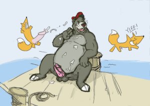 Rating: Explicit Score: 0 Tags: 2011 anthro archived_source balls baloo bear bodily_fluids canid canine clothing cum digital_media_(artwork) dipstick_tail disney e621 erection fox genital_fluids genitals group hat headgear headwear humanoid_genitalia humanoid_penis male male/male mammal markings nude penis quadruped rpique sdawg sloth_bear solo_focus tail tail_markings talespin the_jungle_book ursine User: bunchy7s