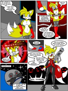 Rating: Questionable Score: 0 Tags: anthro big_breasts boots breasts canid canine chaoscroc cleavage clothed clothing comic crossgender death_egg e621 eggman_empire eggman_logo english_text female footwear fox gloves gun handwear high_heeled_boots high_heels latex leather machine mammal miles_prower mind_control ranged_weapon sega shoes sonic_the_hedgehog_(series) text weapon User: bunchy7s
