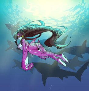 Rating: Questionable Score: 0 Tags: anthro aquatic big_breasts big_butt black_hair bottomless breasts bubble butt caustics clothed clothing detailed_background e621 female feral fish group hair long_hair looking_back non-mammal_breasts outside shark silhouette skimpy swimming underwater water yeeeebis yellow_eyes User: bunchy7s