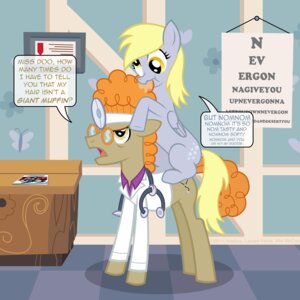 Rating: Safe Score: 0 Tags: 1:1 2011 aha-mccoy cutie_mark derpy_hooves_(mlp) doc_top_(mlp) doctor doctor's_office duo e621 english_text equid equine eyewear feathered_wings feathers female feral friendship_is_magic glasses grey_body grey_feathers hasbro head_mirror mammal medical medical_instrument my_little_pony mythological_creature mythological_equine mythology pegasus quadruped scientific_instrument stethoscope tail text wings User: bunchy7s