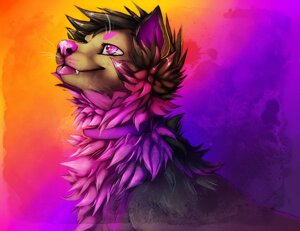 Rating: Safe Score: 0 Tags: 2012 ambiguous_gender canid canine collar colored colorful_theme digital_media_(artwork) digital_painting_(artwork) e621 falvie feral killingrupert lillith_(killingrupert) mammal painting_(artwork) purple_eyes solo warm_colors User: bunchy7s