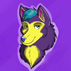 Rating: Questionable Score: 0 Tags: 1:1 2013 ambiguous_gender canid canine e621 fur green_eyes icon mammal purple_body purple_fur simple_background smile solo sparklefur valtik yellow_body yellow_fur User: bunchy7s