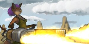 Rating: Safe Score: 0 Tags: 2:1 anthro canid canine detailed_background e621 female fox gatling_gun geena_gonorah gun holding_gun holding_object holding_ranged_weapon holding_weapon ipoke machine_gun mammal minigun ranged_weapon shooting solo weapon User: bunchy7s