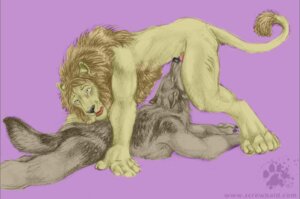 Rating: Explicit Score: 0 Tags: anthro blotch canine feline fur furry furry_only gay interspecies lion male norse-mischief penis recolor rule34 wolf User: bunchy7s