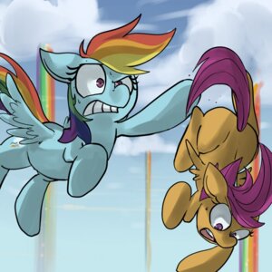 Rating: Safe Score: 0 Tags: 1:1 2012 blue_body blue_feathers blue_fur bodily_fluids cloud cutie_mark drop duo e621 equid equine feathered_wings feathers female feral friendship_is_magic fur hair hasbro mammal multicolored_hair my_little_pony mythological_creature mythological_equine mythology outside pegasus purple_eyes purple_hair rainbow rainbow_dash_(mlp) rainbow_hair scootaloo_(mlp) sky sweat tail uc77 wings young young_feral User: bunchy7s