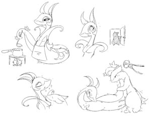 Rating: Explicit Score: 0 Tags: apron black_and_white blush breasts clothing cook duo e621 female feral fire generation_2_pokemon generation_5_pokemon genitals kuromatsu male male/female monochrome nintendo non-mammal_breasts pokemon pokemon_(species) reptile scalie serpentine serperior sex snake solo typhlosion vulva User: bunchy7s